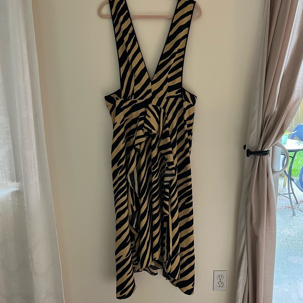 TOPSHOP midi pinafore dress. Size US 14! Excellent condition!